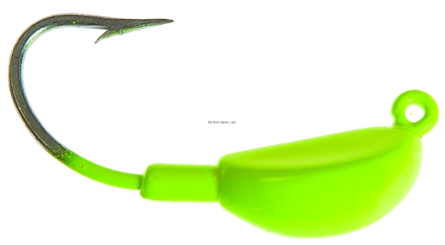 Picture of Hookup Big Jig Jighead, 1 Oz, Chartreuse, 3/Pack, 6/0 Mustad Duratin Hook