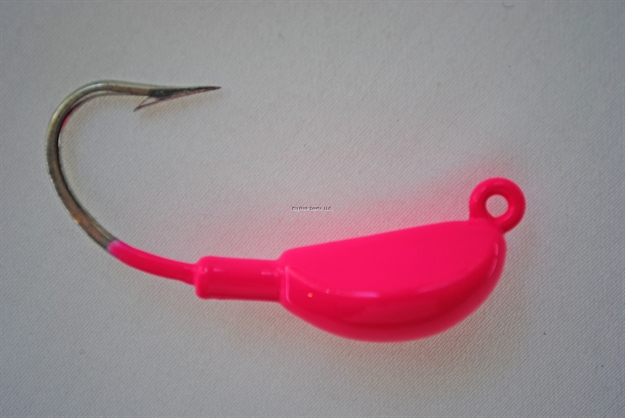 Picture of Hookup Big Jig Jighead, 1 Oz, Pink, 3/Pack, 6/0 Mustad Duratin Hook