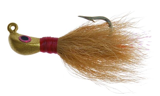 Picture of Hookup Calftail Bucktail Jig, 1/8 Oz, Tan/Brown, SZ 2 Vmc Perma Steel Hook
