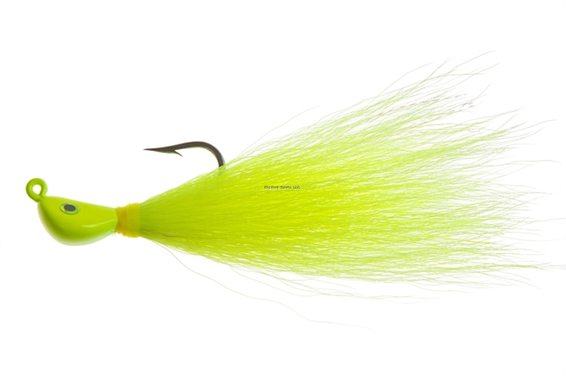 Picture of Hookup Inshore Premium Bucktail Jig, 1/2 Oz, Chartreuse, 4/0 Vmc Perma Steel Hook