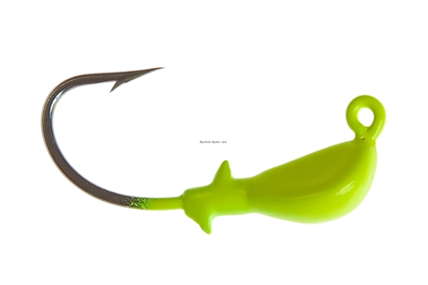 Picture of Hookup Inshore Premium Jighead, 1/4 Oz, Chartreuse, 5/Pack, 2/0 Vmc Perma Steel Hook