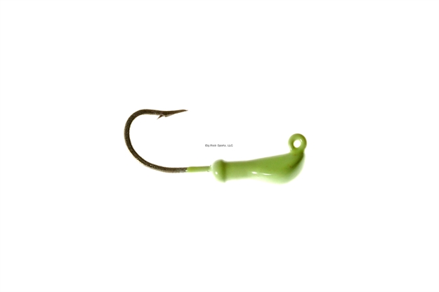 Picture of Hookup Light Tackle Jighead, 1/16 Oz, Chartreuse/Glow, 5/Pack, SZ 2 High Carbon Steel Hook
