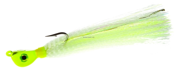 Picture of Hookup Syntail Bucktail Jig, 2 1/2 Oz, Chartreuse, 6/0 Mustad Duratin Hook