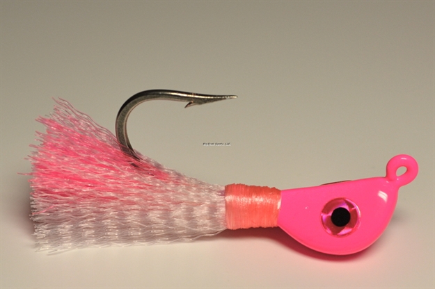 Picture of Hookup Syntail X Pompano Jig, 3/8 Oz, Pink/White, 2/Pack, 2/0 Mustad Duratin Hook
