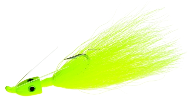 Picture of Hookup Weedless Bucktail Jig, 1/4 Oz, Chartreuse, 1/0 Mustad Forged Duratin Hook