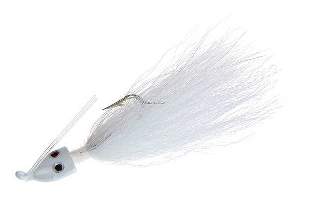 Picture of Hookup Weedless Bucktail Jig, 3/8 Oz, White, 1/0 Mustad Forged Duratin Hook