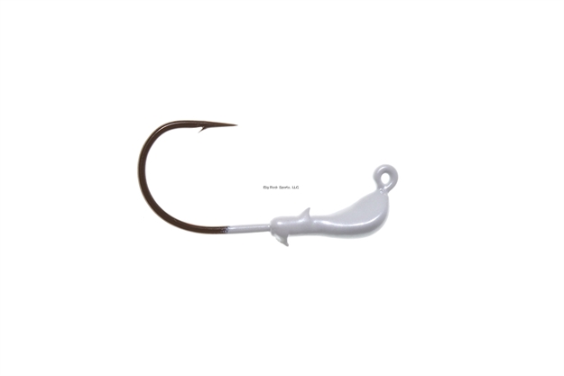 Picture of Hookup XL Jighead, 1/4 Oz, Pearl, 5/Pack, 3/0 Needle-Point Black Nickel Wide Gap Hook