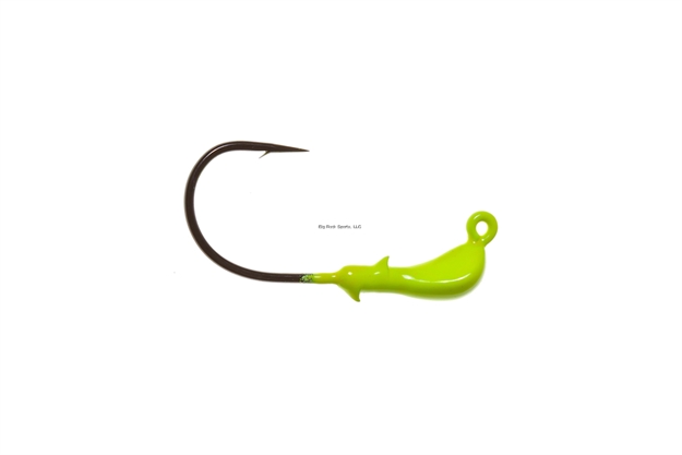 Picture of Hookup XL Jighead, 1/8 Oz, Chartreuse, 5/Pack, 3/0 Needle-Point Black Nickel Wide Gap Hook