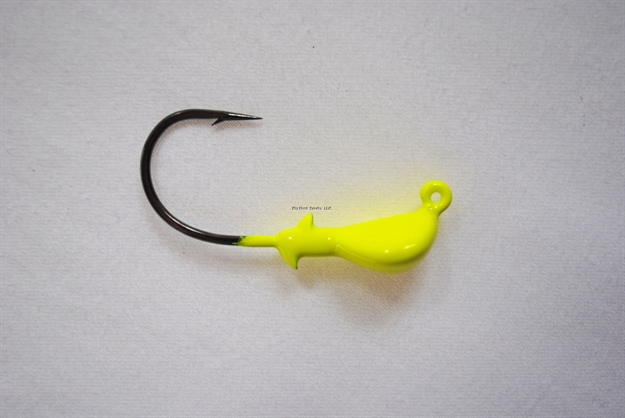 Picture of Hookup XL Jighead, 3/8 Oz, Chartreuse, 5/Pack, 3/0 Needle-Point Black Nickel Wide Gap Hook