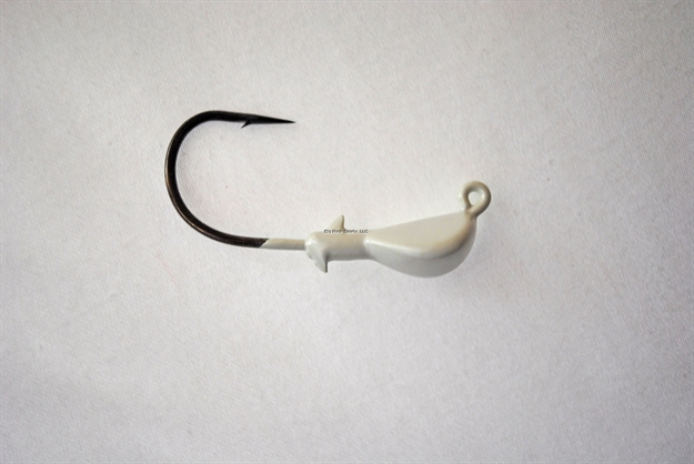 Picture of Hookup XL Jighead, 3/8 Oz, Pearl, 5/Pack, 3/0 Needle-Point Black Nickel Wide Gap Hook