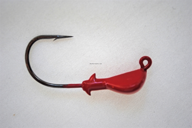 Picture of Hookup XL Jighead, 3/8 Oz, Red, 5/Pack, 3/0 Needle-Point Black Nickel Wide Gap Hook