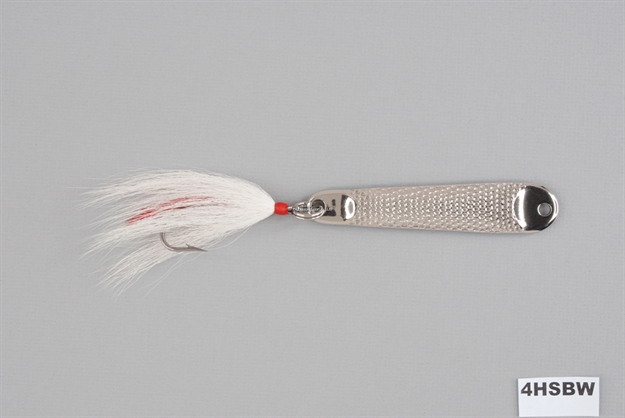 Picture of Hopkins No= Eql Hammered Spoon W/Bucktail Single Hook, 4 1/2", 3 Oz, Stainless Steel