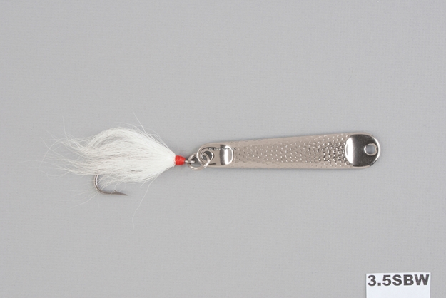 Picture of Hopkins No= Eql Hammered Spoon W/Bucktail Single Hook, 4 1/4", 2 Oz, Stainless Steel