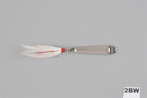 Picture of Hopkins No= Eql Hammered Spoon W/Bucktail Treble Hook, 2 1/2", 1/2 Oz, Stainless Steel