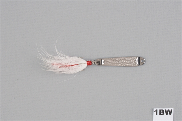 Picture of Hopkins No= Eql Hammered Spoon W/Bucktail Treble Hook, 2 1/4", 1/3 Oz, Stainless Steel