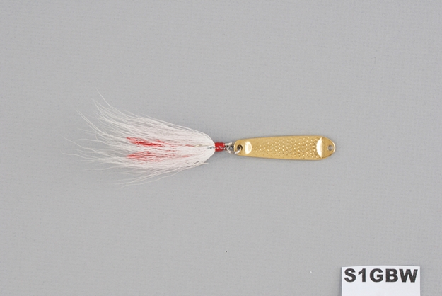 Picture of Hopkins Shorty Hammered Spoon W/Bucktail Treble, 1 3/4", 1/4 Oz, Gold