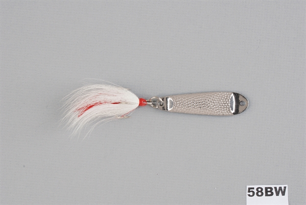 Picture of Hopkins Shorty Hammered Spoon W/Bucktail Treble, 2 1/2", 5/8 Oz, Stainless Steel