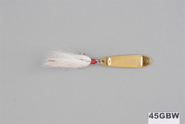 Picture of Hopkins Shorty Hammered Spoon W/Bucktail Treble, 2 1/4", 1/2 Oz, Gold