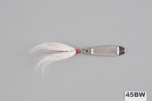 Picture of Hopkins Shorty Hammered Spoon W/Bucktail Treble, 2 1/4", 1/2 Oz, Stainless Steel