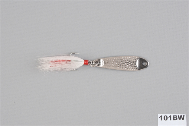 Picture of Hopkins Shorty Hammered Spoon W/Bucktail Treble, 2 3/4", 1 Oz, Stainless Steel