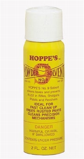 Picture of  Hoppe's 905 No. 9 Bore Cleaner Removes Carbon Powder & Lead Fouling Child Proof Cap  2 Oz. Aerosol Can 12 Per Pack