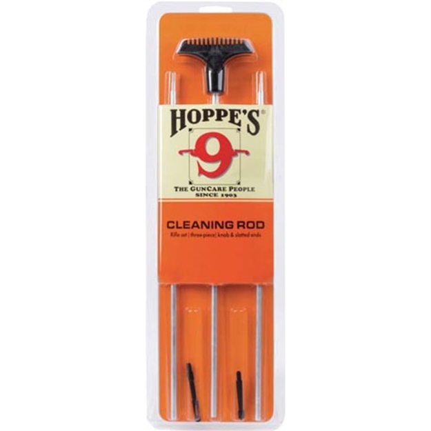 Picture of Hoppes Rifle Cleaning Rod .17, .204 Caliber Steel, 3 Piece, Clam 3PS17 026285512786