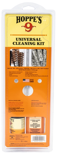 Picture of Hoppes Kcupdq Universal Cleaning Kit Multi-Caliber Rifle/Shotgun/Pistol