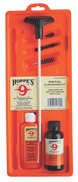 Picture of  Hoppe's Pco38b Pistol Cleaning Kit 38 / 357 Cal / 9Mm (Clam Pack)