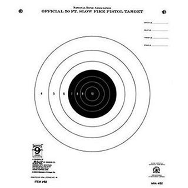 Picture of Hoppes Target 50' Slow Fire Pistol (20/Pack)(10)