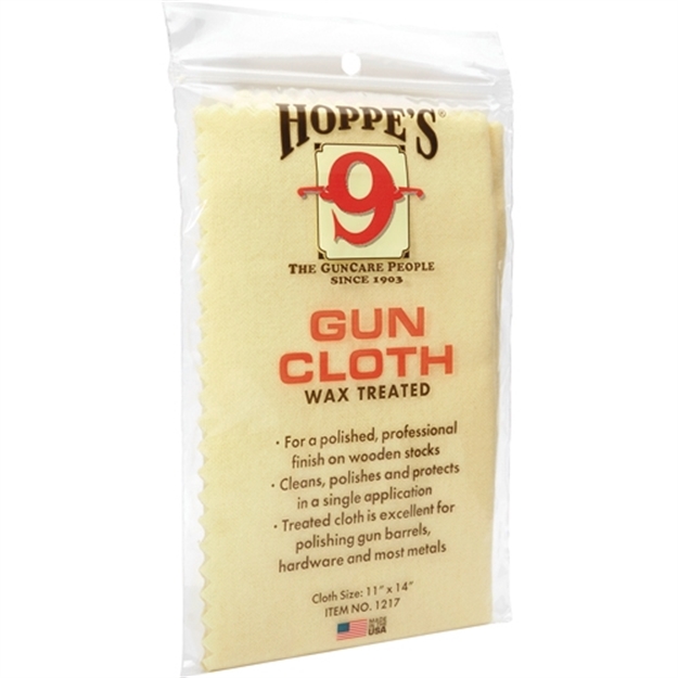 Picture of  Hoppe's 1217 Wax Treated Cleaning Cloth 11" X 14" Resealable Bag 10 Per Pack 026285510386
