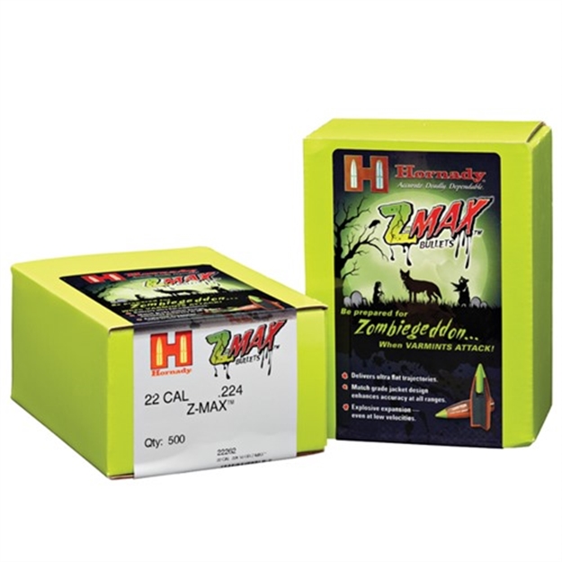 Picture of Hornady Z-Max Bullets 22 Cal 40Gr 500/Bx
