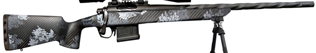 Picture of  Horizon Firearms Rf002s392416c00 Venaticx  7Mm Prc 5+1 22" Spiral Fluted Barrel, Black KG Gun Kote, Black With Gray Sponge Pattern Accents Iota Carbon X Stock 850044680092