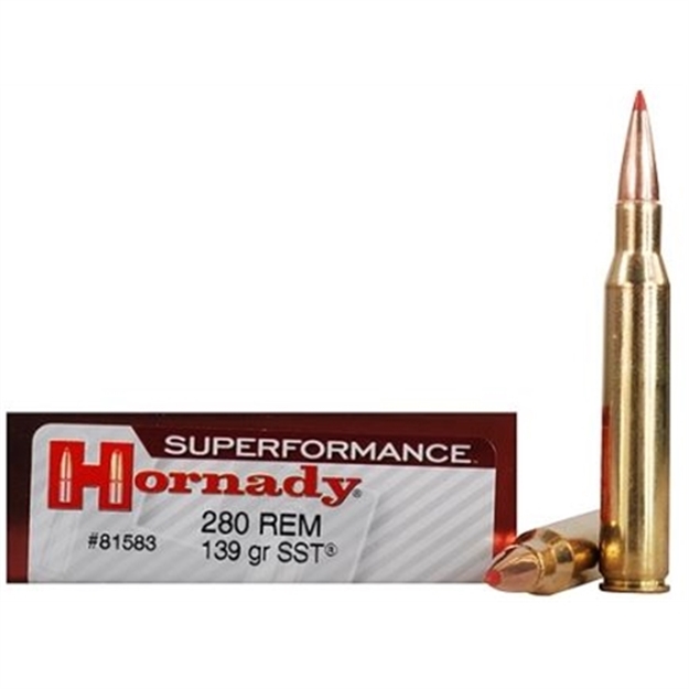 Picture of Hornady Superformance Rifle Ammo 280 Rem, Sst, 139 Grains, 3090 Fps, 20, Boxed