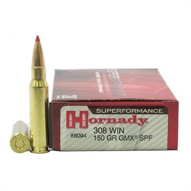 Picture of Hornady Superformance Rifle Ammo 308 Win, Gmx, 150 Grains, 2940 Fps, 20, Boxed