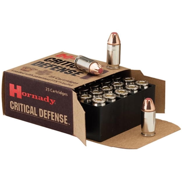 Picture of Hornady 90080 Critical Defense  380Acp 90Gr Hornady Flex Tip Expanding 25 Per Box/10 Case 090255900804