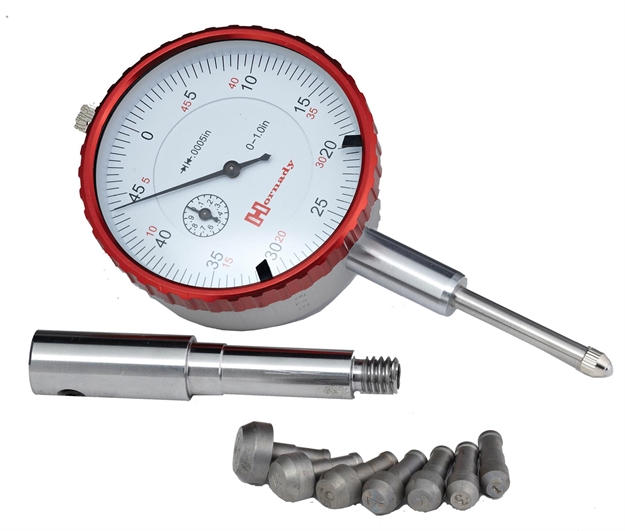 Picture of  Hornady 041223 Lock-N-Load Neck Wall Thickness Gauge Stainless Steel Works With Lock N Load Concentricity Tool 090255412239