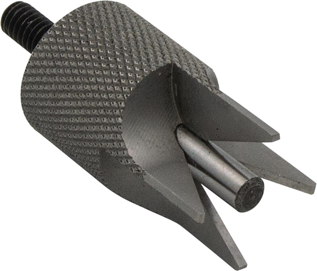 Picture of  Hornady 050173 Lock-N-Load 4-Blade Outside Diameter Deburring Tool Silver Steel 090255501735
