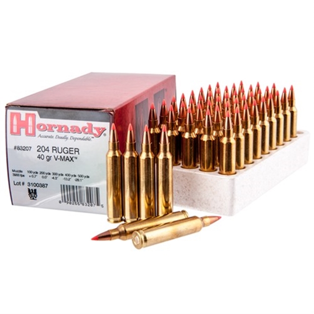 Picture of Hornady 204 Ruger 40Gr V-Max 50/Bx
