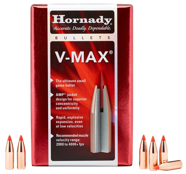 Picture of  Hornady 22415 V-Max  6Mm .243 65 GR V Max 100 Per Box/ 40 Case