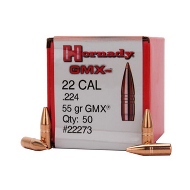 Picture of Hornady Gmx Lead Free Rifle Bullets 22Cal .224 55Gr Copper Alloy 50Rd 22273 090255222739
