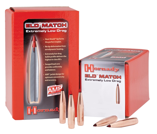 Picture of  Hornady 26331 Eld Match  6.5Mm .264 140 GR Extremely Low Drag Match 100 Per Box/ 15 Case 090255263312