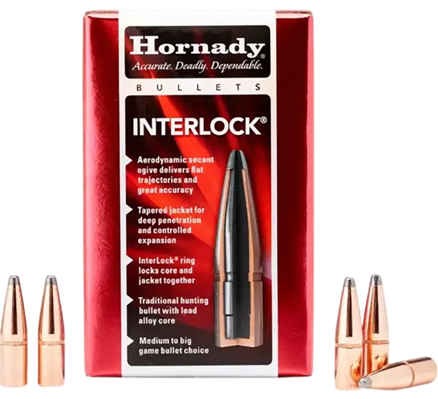 Picture of  Hornady 2640 Interlock  6.5Mm .264 160 GR Round Nose 100 Per Box/ 15 Case