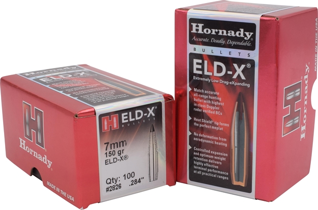 Picture of  Hornady 2826 Eld-X  7Mm .284 150 GR Extremely Low Drag Expanding 100 Per Box/ 15 Case 090255228267