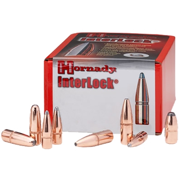 Picture of  Hornady 3072 Interlock  30 Cal .308 180 GR Boat Tail Spire Point 100 Per Box/ 15 Case 090255230727