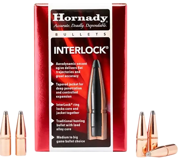 Picture of  Hornady 3232 Interlock  8Mm .323 150 GR Soft Point 100 Per Box/ 15 Case