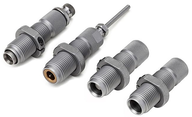 Picture of  Hornady 546401 Custom Grade Series V 4 Die Set For 350 Legend Includes Sizer Seater Expander Taper Crimp 090255564013
