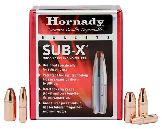 Picture of  Hornady 3503 Sub-X  35 Cal 250 GR Subsonic Expanding 100 Per Box/ 15 Case 090255235036