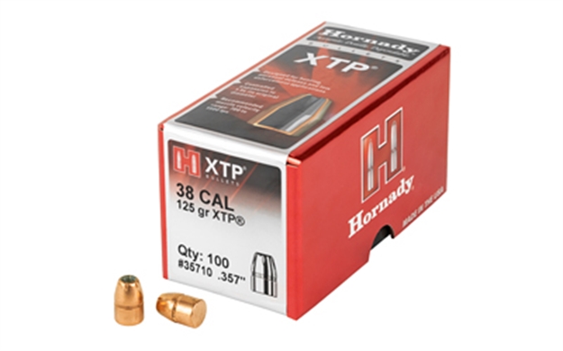 Picture of  Hornady 35710 Xtp  38 Cal .357 125 GR Hollow Point 100 Per Box/ 25 Case 090255235715