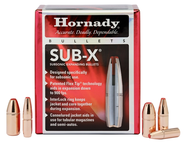 Picture of  Hornady 45031 Sub-X  45 Cal 395 GR Subsonic Expanding 50 Per Box/ 15 Case