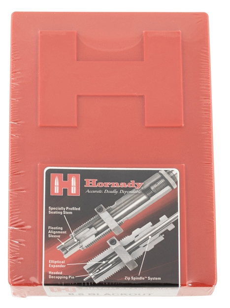 Picture of  Hornady 546442 Custom Grade Series Iii 2 Die Set For 8.6 Blackout Includes Sizing Seater 090255564426